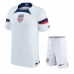Tanie Strój piłkarski Stany Zjednoczone Koszulka Podstawowej dla dziecięce MŚ 2022 Krótkie Rękawy (+ szorty)